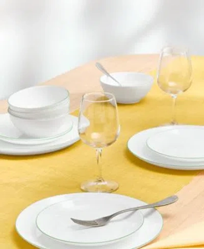 Arch Studio Opal Glass Dinnerware Collection Exclusively At Macys In White