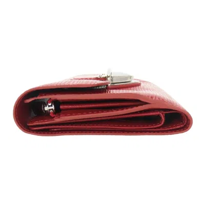 Pre-owned Louis Vuitton Ruby Epi Leather Wallet (tri-fold) ()