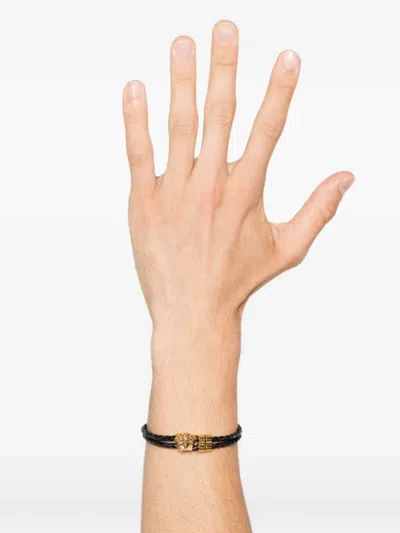 Versace Leather Bracelet In Multi