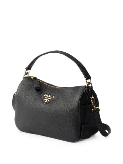Prada Small Leather Bag In Black