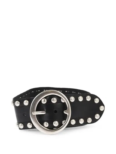 Dsquared2 Studded Leather Belt In Black