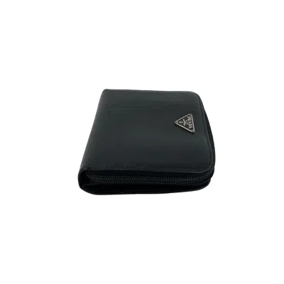 Pre-owned Prada Black Leather Wallet (bi-fold) ()