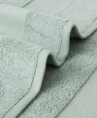French Connection Solid Dobby 6-pc. Bath Towels Set In Silt Green