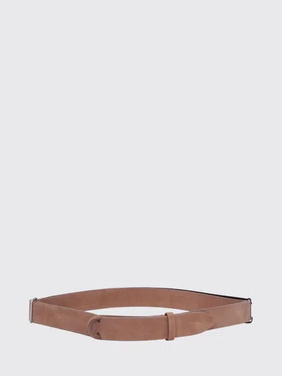 Orciani Nobuckle Suede Belt In Brown
