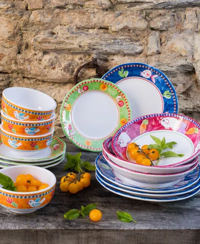 Vietri Melamine Campagna 16 Pc. Dinnerware Set, Service For 4 In Assorted P