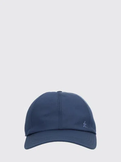 Premiata Logo Baseball Hat Curved Brim Design In Blue