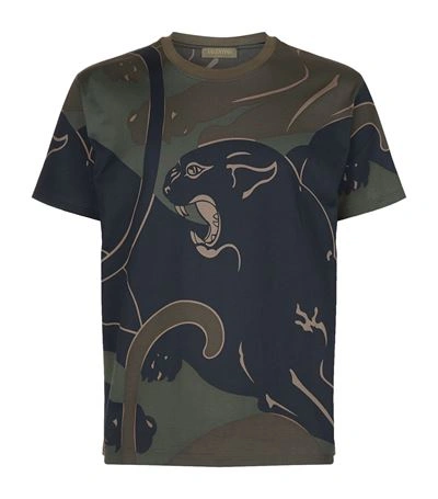 Shop Valentino Camouflage Panther T-shirt