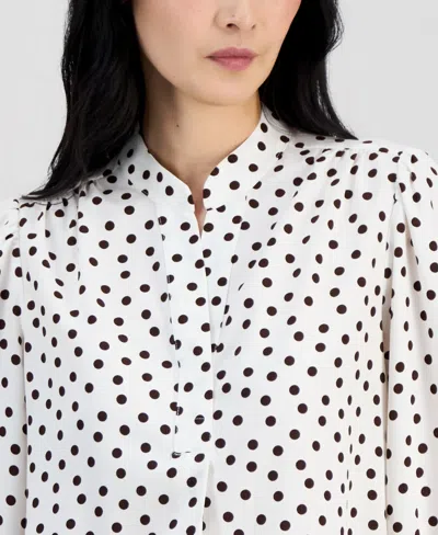Anne Klein Petite Y-neck Pull-on Top In Multi