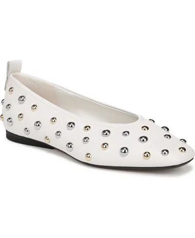 27 Edit Naturalizer Carla Stud Ballet Flat In White