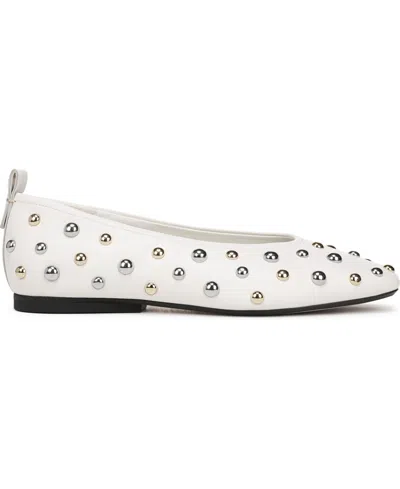 27 Edit Naturalizer Carla Stud Ballet Flat In White