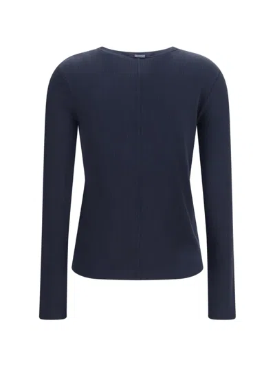 Max Mara Stretch Viscose Jersey T-shirt In Blue