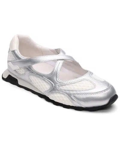 Ash Mesh-panelled Crossover-strap Sneakers In Silver
