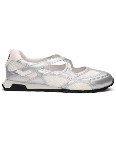 Ash Mesh-panelled Crossover-strap Sneakers In Silver