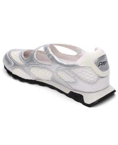 Ash Mesh-panelled Crossover-strap Sneakers In Silver