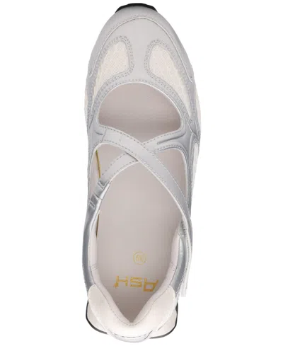 Ash Mesh-panelled Crossover-strap Sneakers In Silver