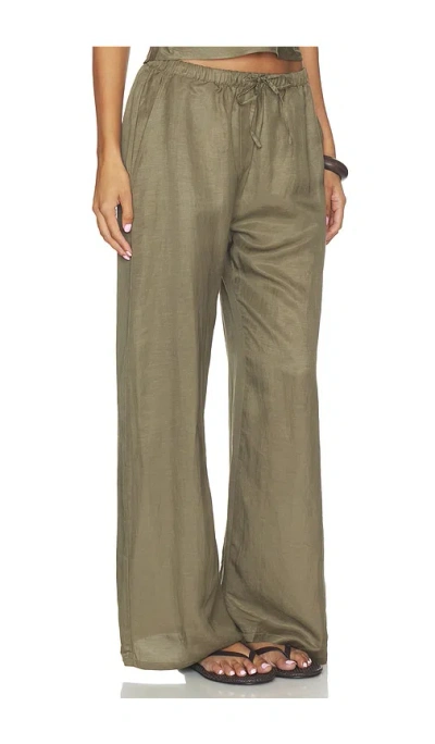 Leset Daniel Drawstring Pocket Pant In Cypress