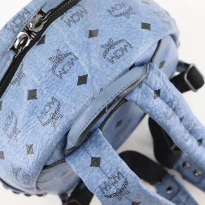 Pre-owned Mcm Light Blue Leather Backpack ()
