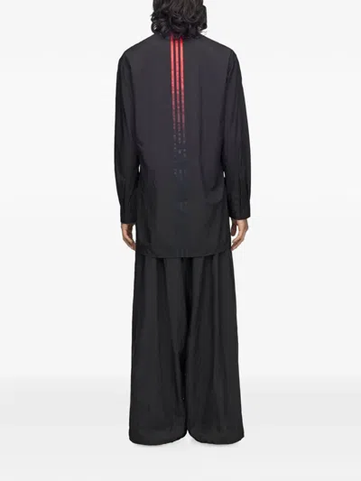 Y-3 Gradient 3-stripes Overshirt In Black