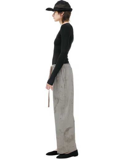 Ziggy Chen Silk Trousers In Grey