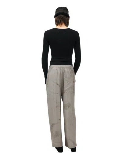 Ziggy Chen Silk Trousers In Grey