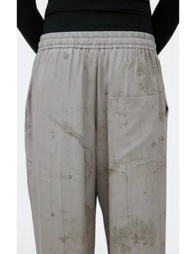 Ziggy Chen Silk Trousers In Grey