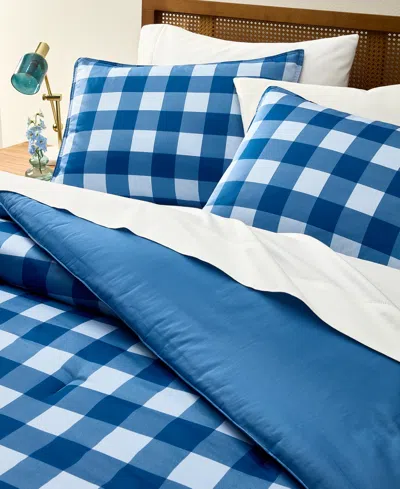 Arch Studio S Gingham 2-pc. Comforter Set, Twin, Macy's Exclusive In Blue