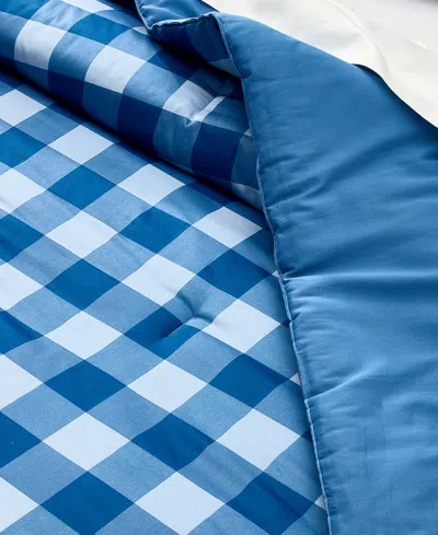 Arch Studio S Gingham 2-pc. Comforter Set, Twin, Macy's Exclusive In Blue