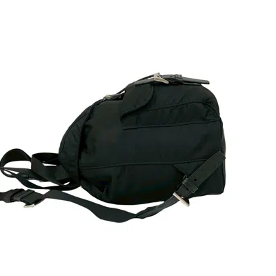 Pre-owned Prada Black Nylon Leather Backpack ()