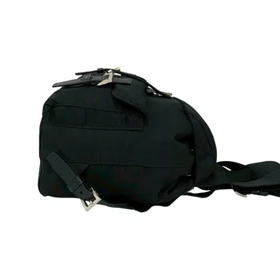 Pre-owned Prada Black Nylon Leather Backpack ()