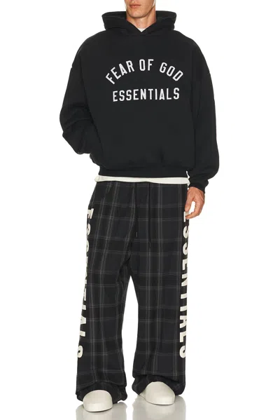 Essentials Letter Plaid Casual Pattern In Vintage Black Plaid