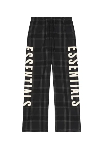 Essentials Letter Plaid Casual Pattern In Vintage Black Plaid