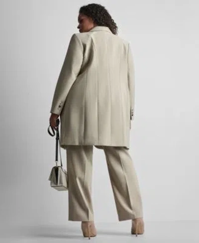 Dkny One Button Topper Pull On Elastic Back Pant In Ivory