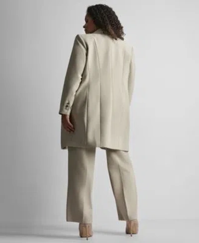 Dkny One Button Topper Pull On Elastic Back Pant In Ivory