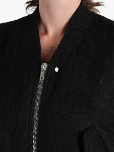 Rick Owens Cropped Oversized Bomber Jacket In Black