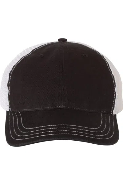 Richardson Garment-washed Trucker Cap In Brown