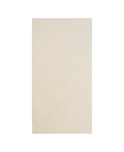 French Connection Solid Dobby 2-pc. Bath Sheet Set, 33" X 63" In Whisper White