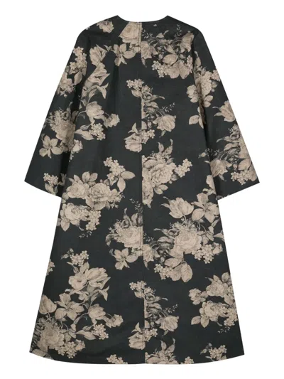 Max Mara Lambert Floral-print Coat In Multi