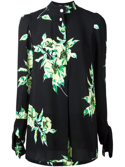 Shop Proenza Schouler Tie Cuff Floral Print Shirt