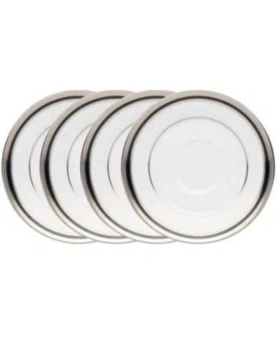 Noritake Austin Platinum Dinnerware Collection In White Black
