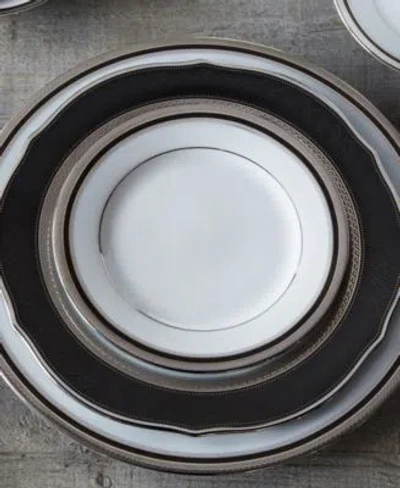 Noritake Austin Platinum Dinnerware Collection In White Black