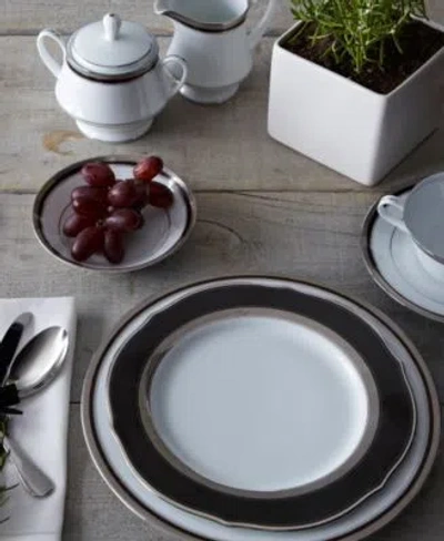 Noritake Austin Platinum Dinnerware Collection In White Black