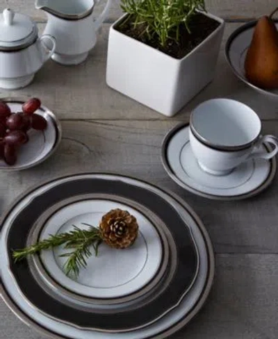 Noritake Austin Platinum Dinnerware Collection In White Black