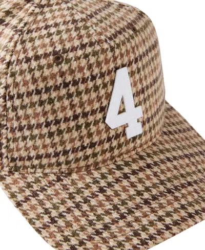Cotton On Men's 5 Panel Hat In Brown Houndstooth
