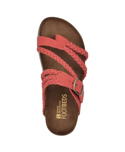 White Mountain Hayleigh Sandal In Red