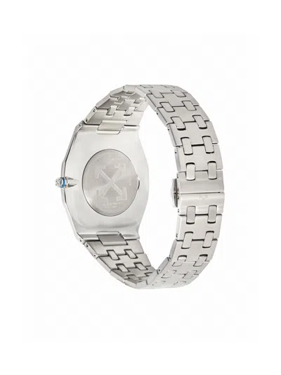 Off-white On Time Watch In Silver