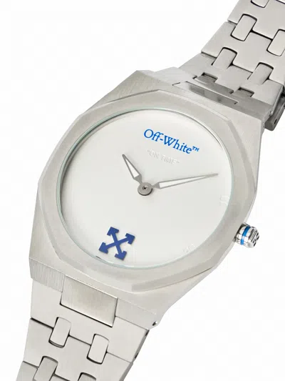 Off-white On Time Watch In Silver