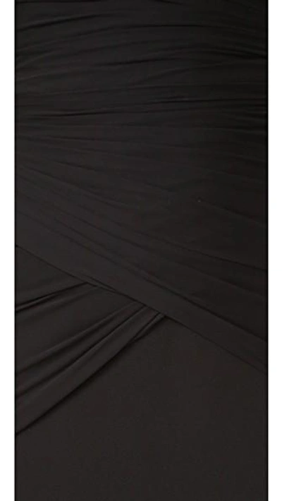 Shop Versace Long Sleeve Dress In Black