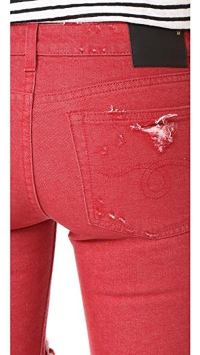 Shop R13 Kate Skinny Jeans In Red