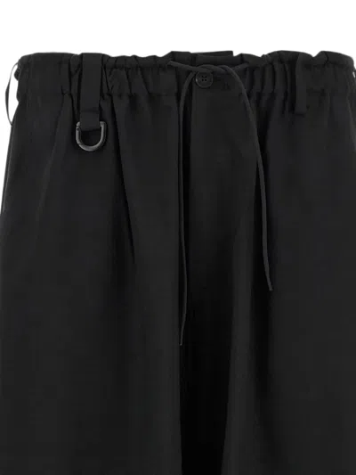 Y-3 Logo-print Drawstring Cargo Pants In Black