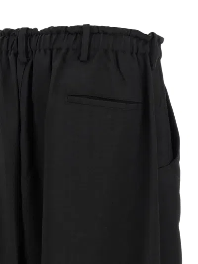 Y-3 Logo-print Drawstring Cargo Pants In Black